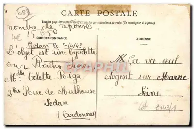 Vale da Meuse - MONTHERMÉ — Vista Panorâmica — Ch. Floquet 1919 — Verso