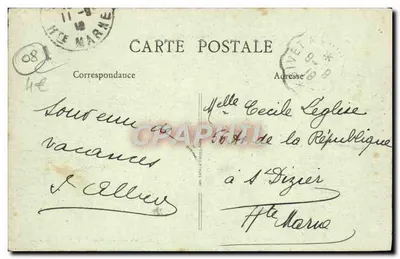 Château-Regnault-Bogny — Vista panorâmica em direção a Braux-Levrézy, tomada dos Quatre — La Vallée de la Meuse illustrée, n°28 — Verso