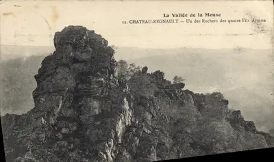 A Vale do rio Meuse — Um dos Rochos dos Quatro Filhos Aymon — Château-Regnault