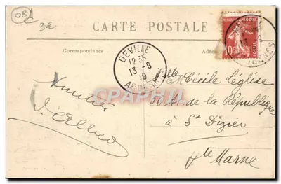 A Vale do rio Meuse — Um dos Rochos dos Quatro Filhos Aymon — Château-Regnault — Verso