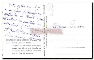 Tarascon-sur-Ariège — Igreja Nossa Senhora de Sabart — Edições de Arte Larrey — Verso