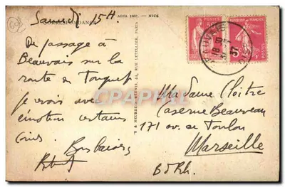 Beauvais — A Estátua de Jeanne Hachette (detalhe) — LL — Verso