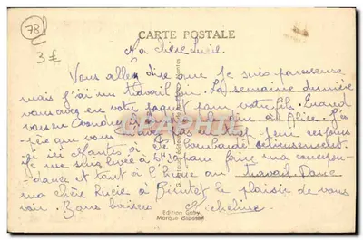 MANTES (S.-et-O) — La Cathédrale Notre-Dame, de style gothique primitif, fondée au VIe s., reconstruite à la fin du XIIe s. — Verso