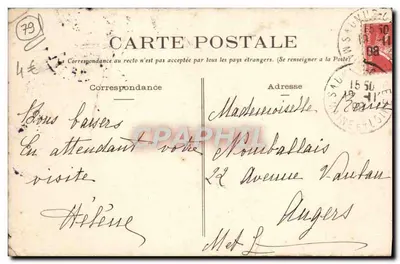 Tarjeta postal antigua Castillo de Oyron Chimenea de la Sala de los Guardias — Reverso