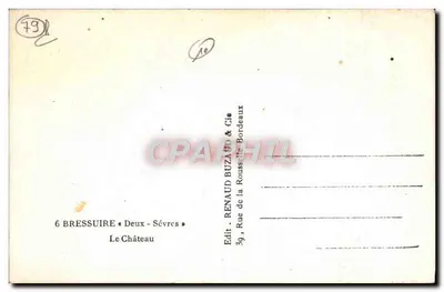 O Castelo - Deux-Sévres — editor Delboy — Verso