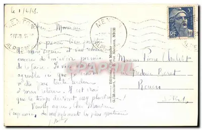 Menton — L'Annonciade i Kap Martin — Munier, nr 177 — Rewers