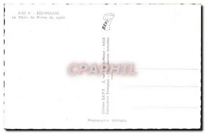 Eze-Village — Pałac Książęta Szwecji — Éditions S.E.P.T., Nice — Rewers