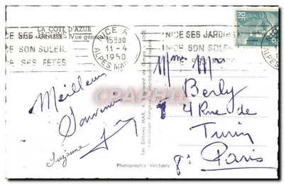 Ogólny widok Grasse — Côte d'Azur — Les Éditions Françaises — Rewers