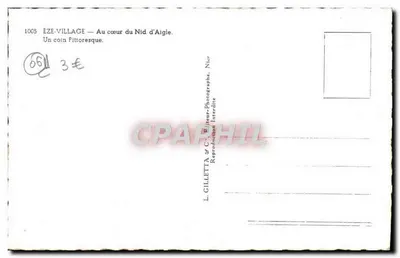 Èze-Village — No coração do Ninho de Águia — L. Gilletta & Cie — Verso