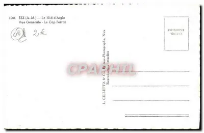 Èze (A.M.) — Gniazdo Orła — Ogólny Widok — Kap Farret — L. GILLETTE & Cie, Nice — Rewers