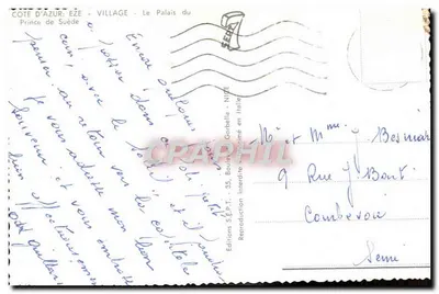Eze - Pałac Princesa Szwecji — Wydawnictwo S.E.P.T. - 35, Bulwar Garibaldi, Nice — Rewers