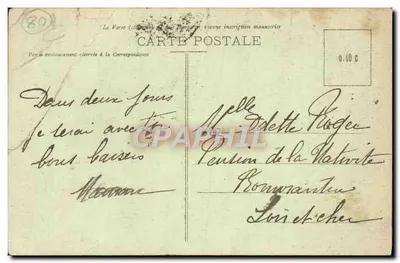 Amiens — Le Théâtre Municipal — R. Caron, édit. Amiens, n°21 — Verso
