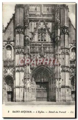 Saint-Riquier — A Igreja — Detalhe do Portal — LL