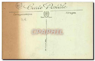 Saint-Riquier — Szczegółowy widok prawego transepta — Katedra — Wydawca LL, nr 12 — Rewers