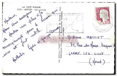Menton — Pejzaż ogólny — Wydawnictwo "MAR" - Nice — Rewers