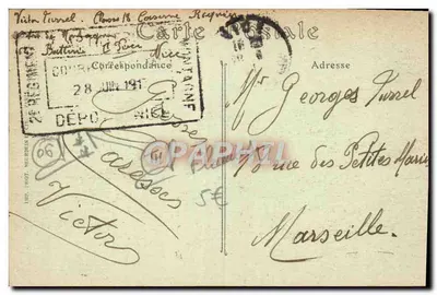 EZE (Alpes-Maritimes) — pejzaż panoramiczny wsi na wzniesieniu — ND. Fot. n°730 — Rewers