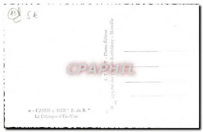 La Calanque d'En-Vau — Cassis s/ Mer — A. Tardy, wydawca — Rewers