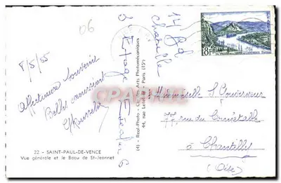 Saint-Paul-de-Vence — vista general y el castillo — editor Red-Photo, n°22 — Reverso
