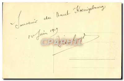 Burg Hohkönigsburg — Algemene uitzicht — onbekende uitgever — Achterkant