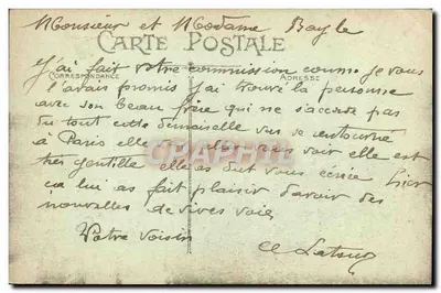 LYON — De Brug Lafayette — De Place des Cordeliers en het Côteau de Fourvière — Carteler Ed., ingeleverd, RICOLÈS — Achterkant