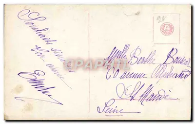 Jovem mulher com rosas — Boa Ano — Carta postal n° 1649/60 — Verso