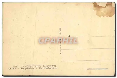 Saint-Paul — Główna ulica — A. Baux, Sklep spożywczy — Rewers