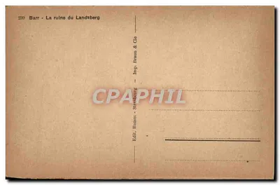 Ruiny Landsberg — Barr — Imp. Braun & Cie — Rewers