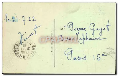 Mont-Saint-Michel — Strona północna i kaplica św. Auberta — J. Nozais, Nantes — Rewers