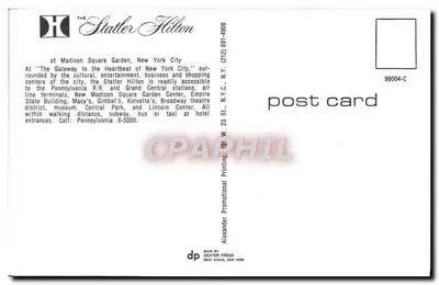 Statler Hilton — Madison Square Garden, Nowy Jork — Alexander Press — Rewers