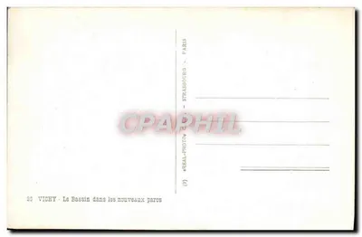 Vichy — Widok basenu w nowych parkach — REAL-PHOTO-CAP - PARIS — Rewers