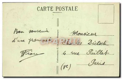 Cascata do Fim do Mundo — Environs de Besançon — C.L.B. 20879 — Verso