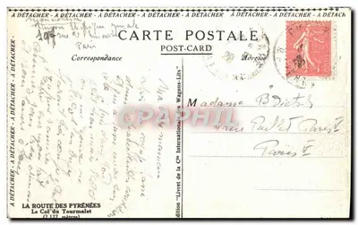 O Col do Tourmalet — (2 172 metros) — Edição 'Livre des Wagons-Lits' — Verso