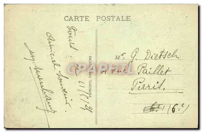 Tours (Indre-et-Loire) — Most Bonaparte na Loarze i wieże St-Martin i Charlemagne (strona północna) — A. P. Papeghin — Rewers