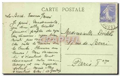 Castelo-Thierry (Aisne) — Igreja de São Crisóstomo — Editor J. B. n°25 — Verso