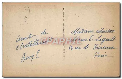 Chatellerault — Jardin Public — LL.52, wydawca CI des Arts Photomécaniques — Rewers