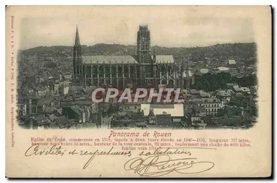CPA Panorama de Rouen Eglise St Ouen