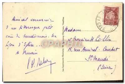 Pezou - Entrée de l'Église — Le Vendômois artistique, éditeur PEZOU — Verso
