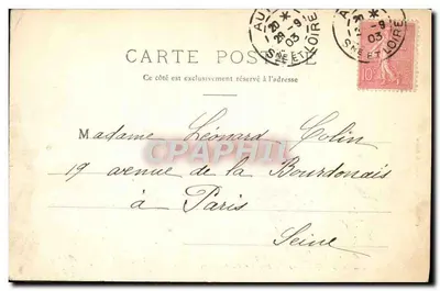 Autun — Rzymska wieża zwana Tempłem Janusza — Zbiór Ch. Dumothiera, w Autun — Rewers