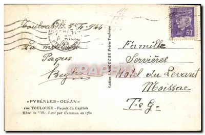 Toulouse - Façada Kapituły — Wydawnictwo LABOUCHE Frères Toulouse, nr 110 — Rewers