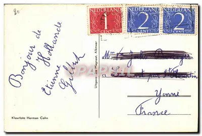 Alkmaar - Holanda — mercado de laranjas — editor Kleurfoto Herman Cohn — Verso