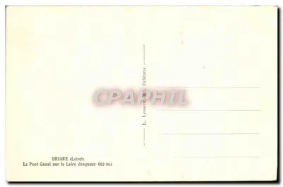 Ponte-Canal na Loire — Briare — editor L. Lenormand, Orléans, número de série não visível — Verso