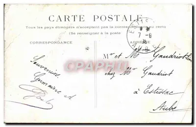 Cartolina d'epoca Parigi Stazione Saint Lazare — Verso