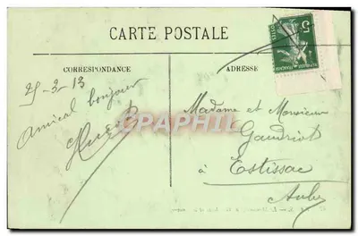 Paris — O Monumento de Gambetta e o Louvre — LL. n°47 — Verso