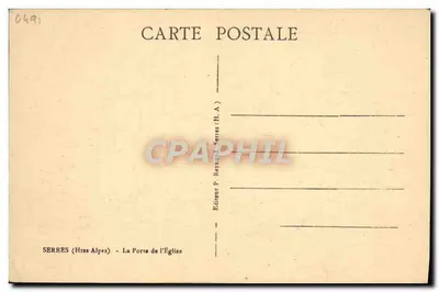 Serres (Htes Alpes) — La Porte de l'Église — Wydawca P. Reynaud — Rewers
