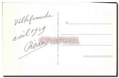 Villefranche-sur-Mer — Ogólny widok — Nowoczesna pocztówka, nr 1034 — Rewers