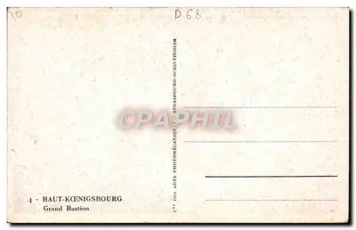 Haut-Kœnigsbourg — Grande Bastião — C° des Arts Photomécaniques Strasbourg-Schiltigheim — Verso