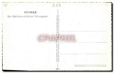 Colmar — Rue Mercière i Dom Schongauer — Estel — Rewers