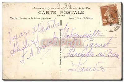 ANNECY (Haute-Savoie) — O Porto e o Castelo — L. Fauraz, editor em Annecy, n° 1044 — Verso