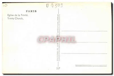 Kirche der Dreifaltigkeit — Paris — Verlag Estel, n° 227 — Rückseite