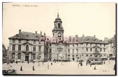 Rennes — Widok na Hotel de Ville — A.G. 1